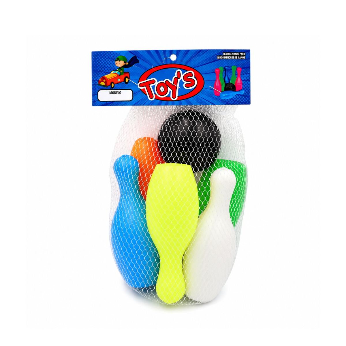 Juego de Boliche Chico con 6 Pinos y Bola