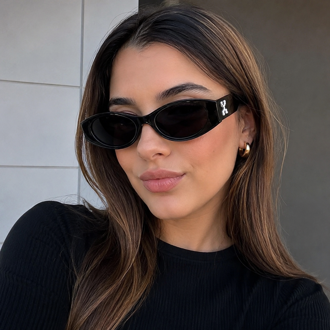 Lentes de Sol Negros Vintage