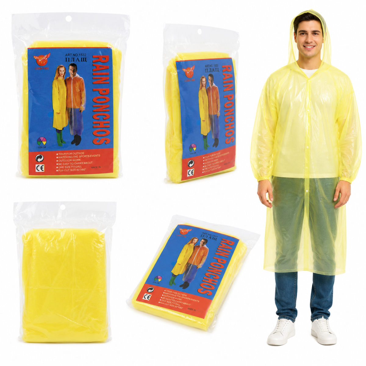 Impermeable Desechable para Adulto con Capucha