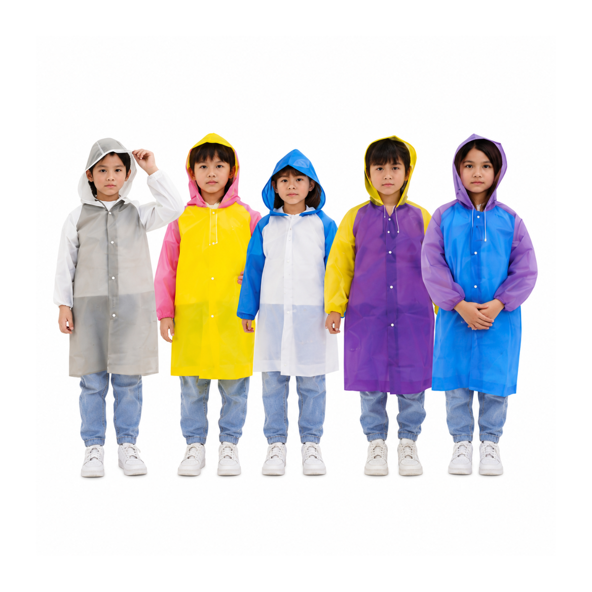 Impermeable Infantil con Capucha Reutilizable