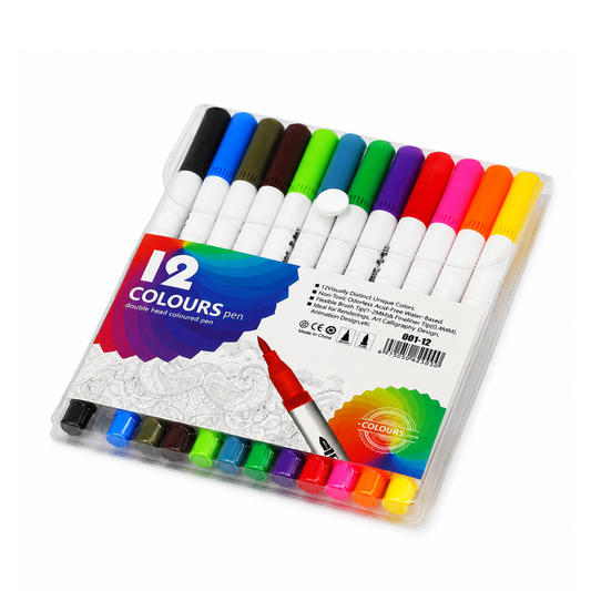 Set de 12 Marcadores de Colores Doble Punta