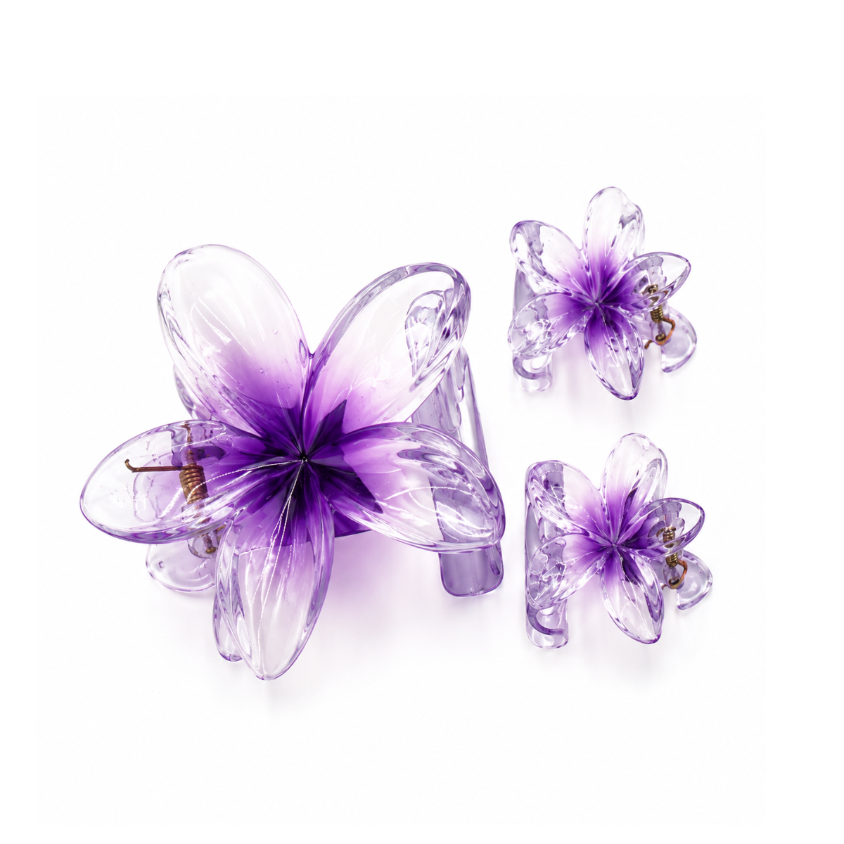 Set de 3 Pinzas para Cabello en Forma de Flor