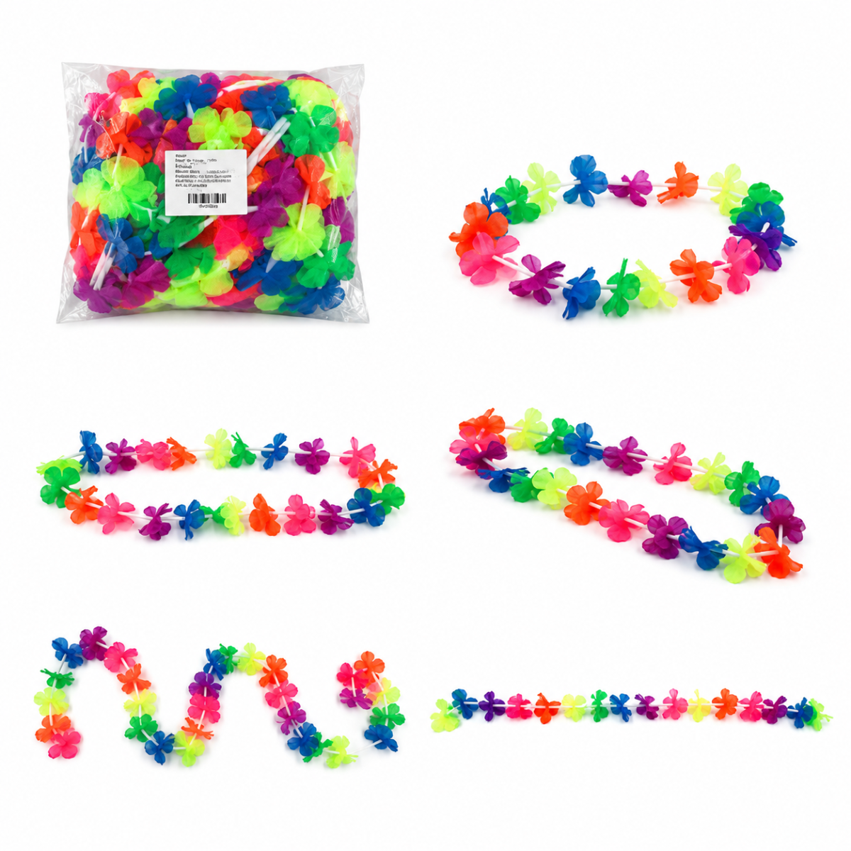Collares Hawaianos Fluorescentes para Fiesta