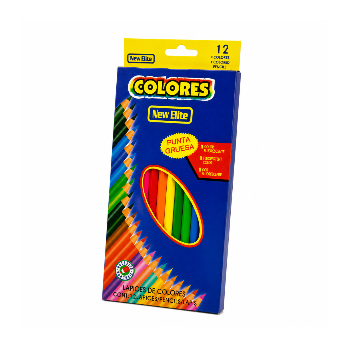 Caja de 12 Lápices de Colores Punta Gruesa