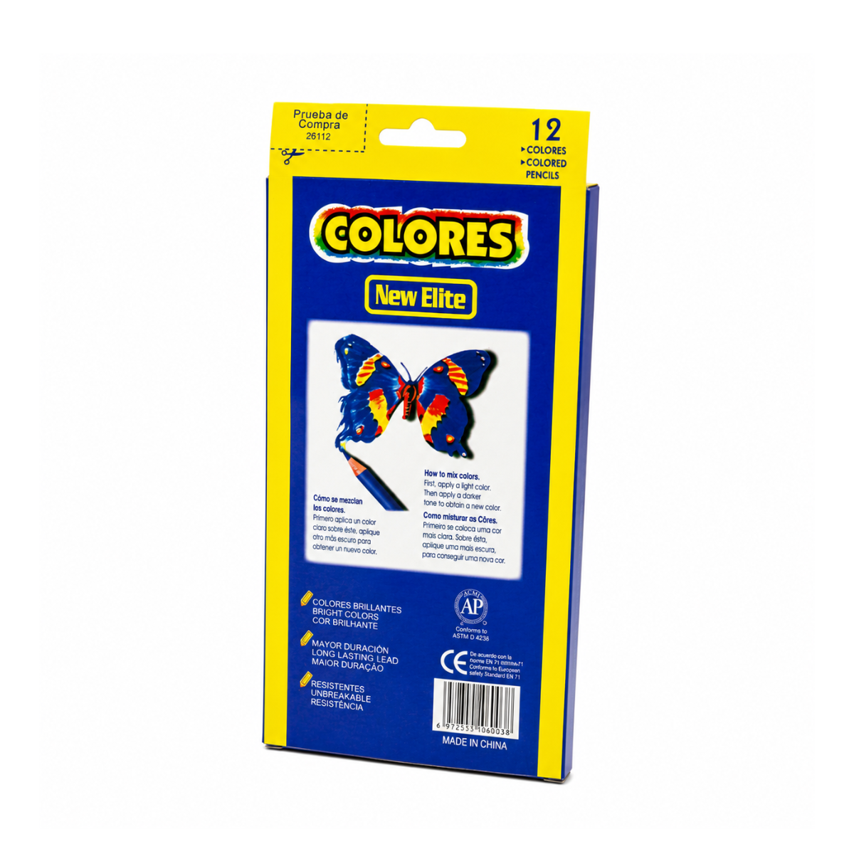 Caja de 12 Lápices de Colores Punta Gruesa