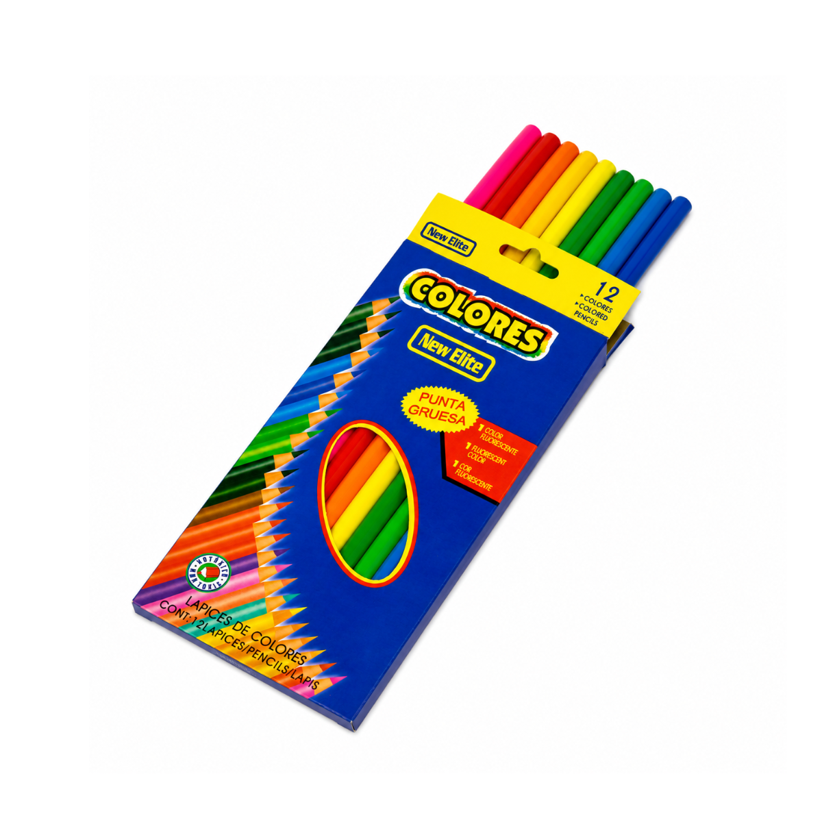 Caja de 12 Lápices de Colores Punta Gruesa
