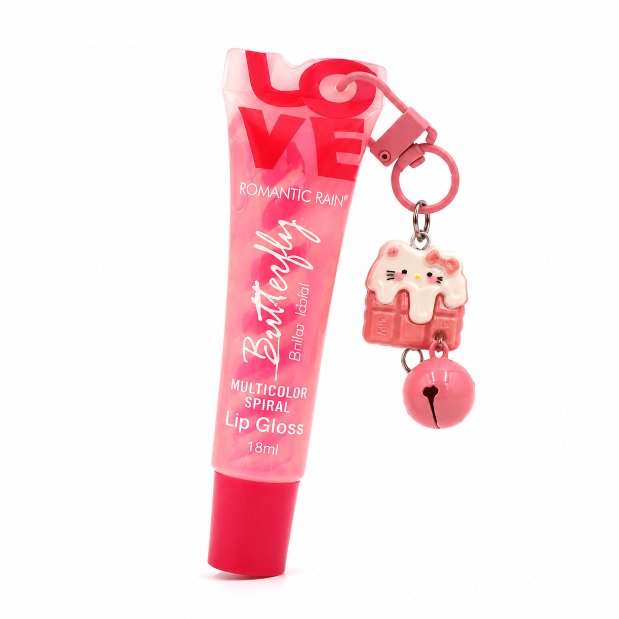Brillo labial en espiral con llavero Yumarket
