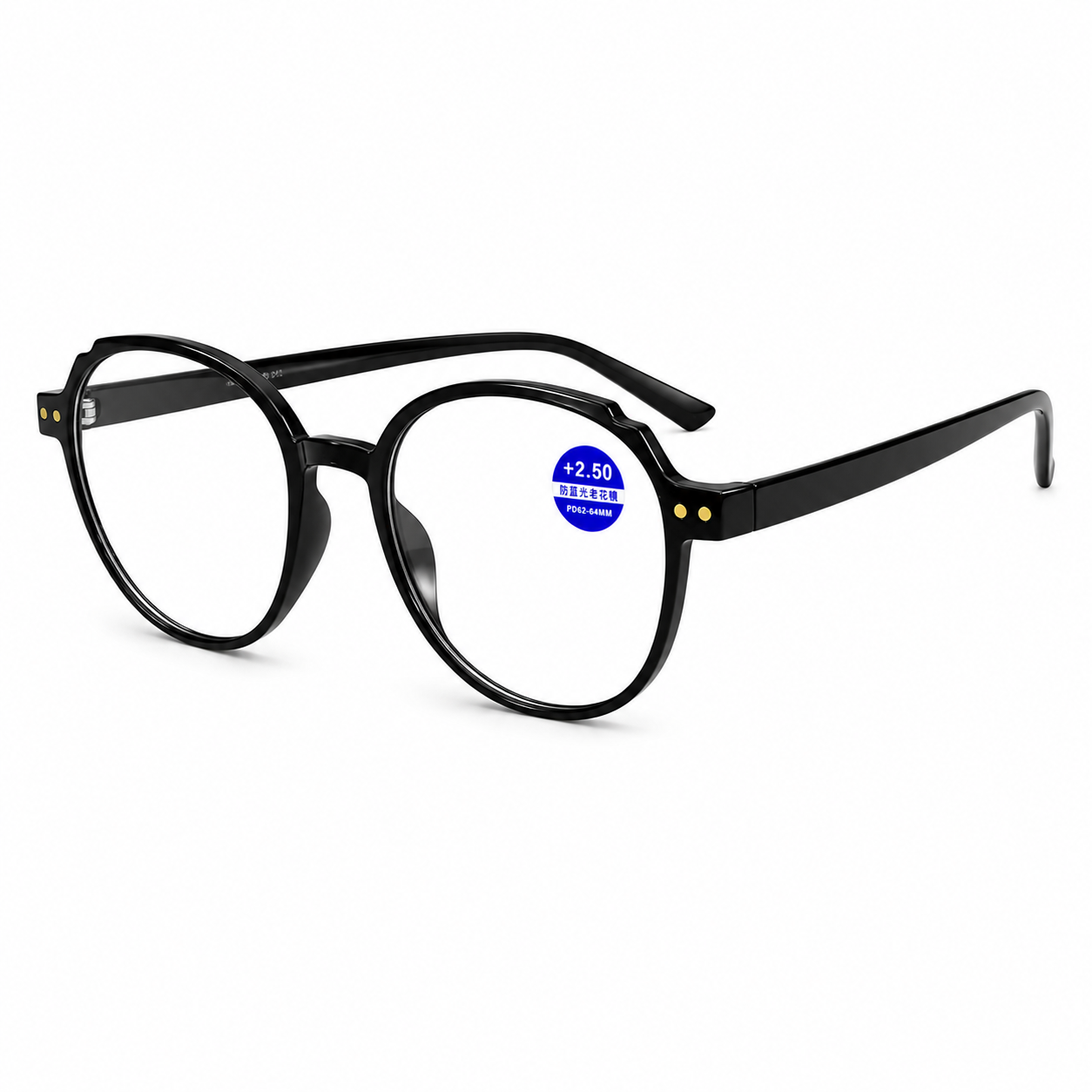 Lentes de Lectura Redondos Unisex con Filtro de Luz Azul