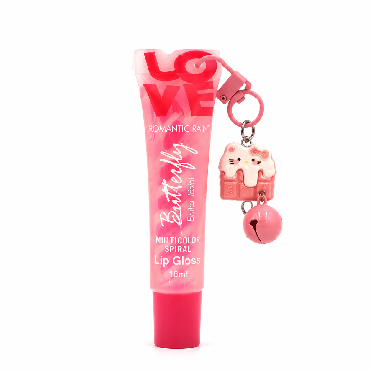 Brillo labial en espiral con llavero Yumarket