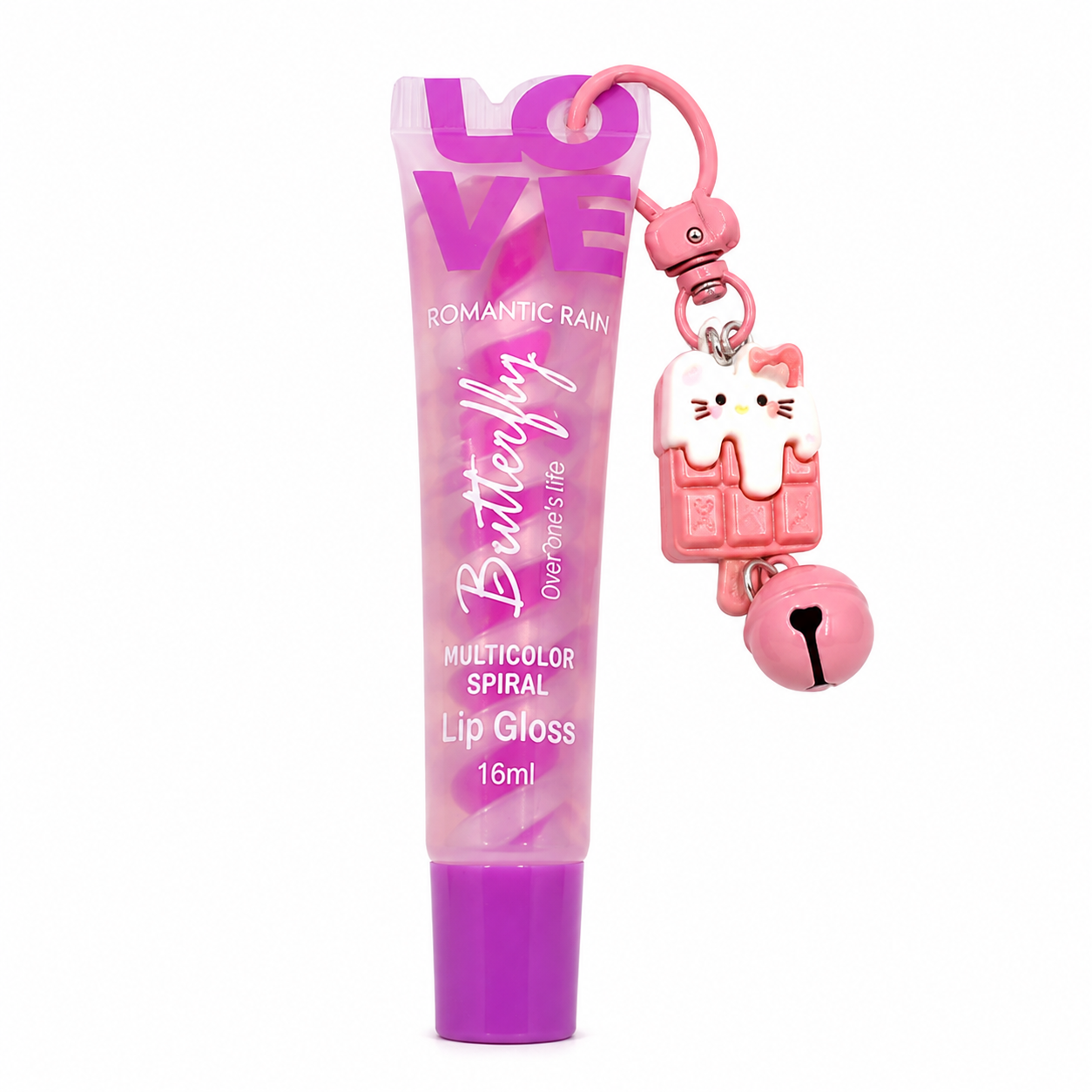 Brillo labial en espiral con llavero Yumarket