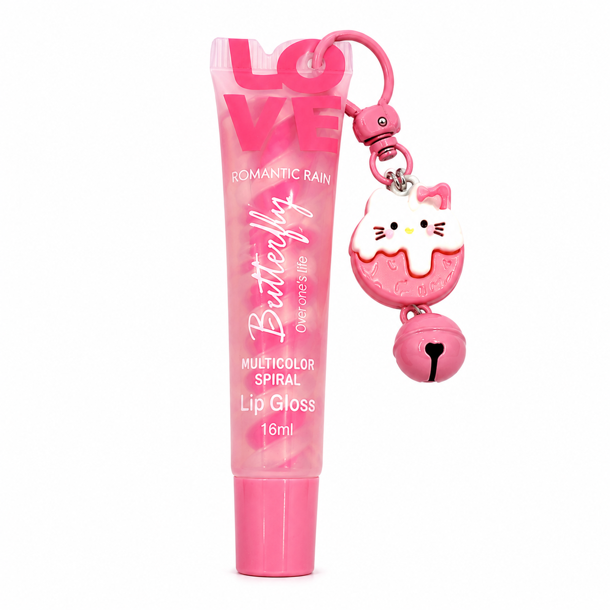 Brillo labial en espiral con llavero Yumarket