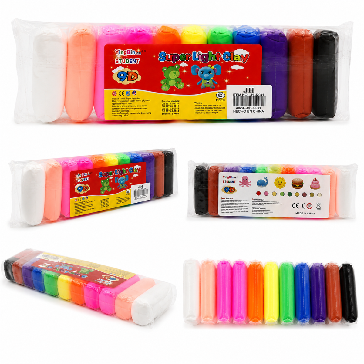 Foamy Moldeable Super Light Clay 12 Colores