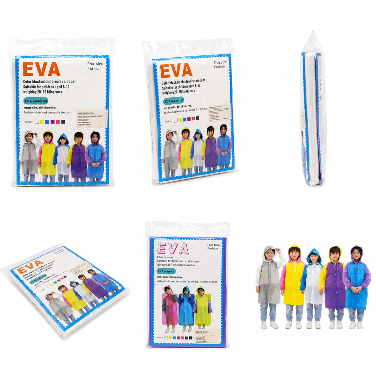 Impermeable Infantil con Capucha Reutilizable