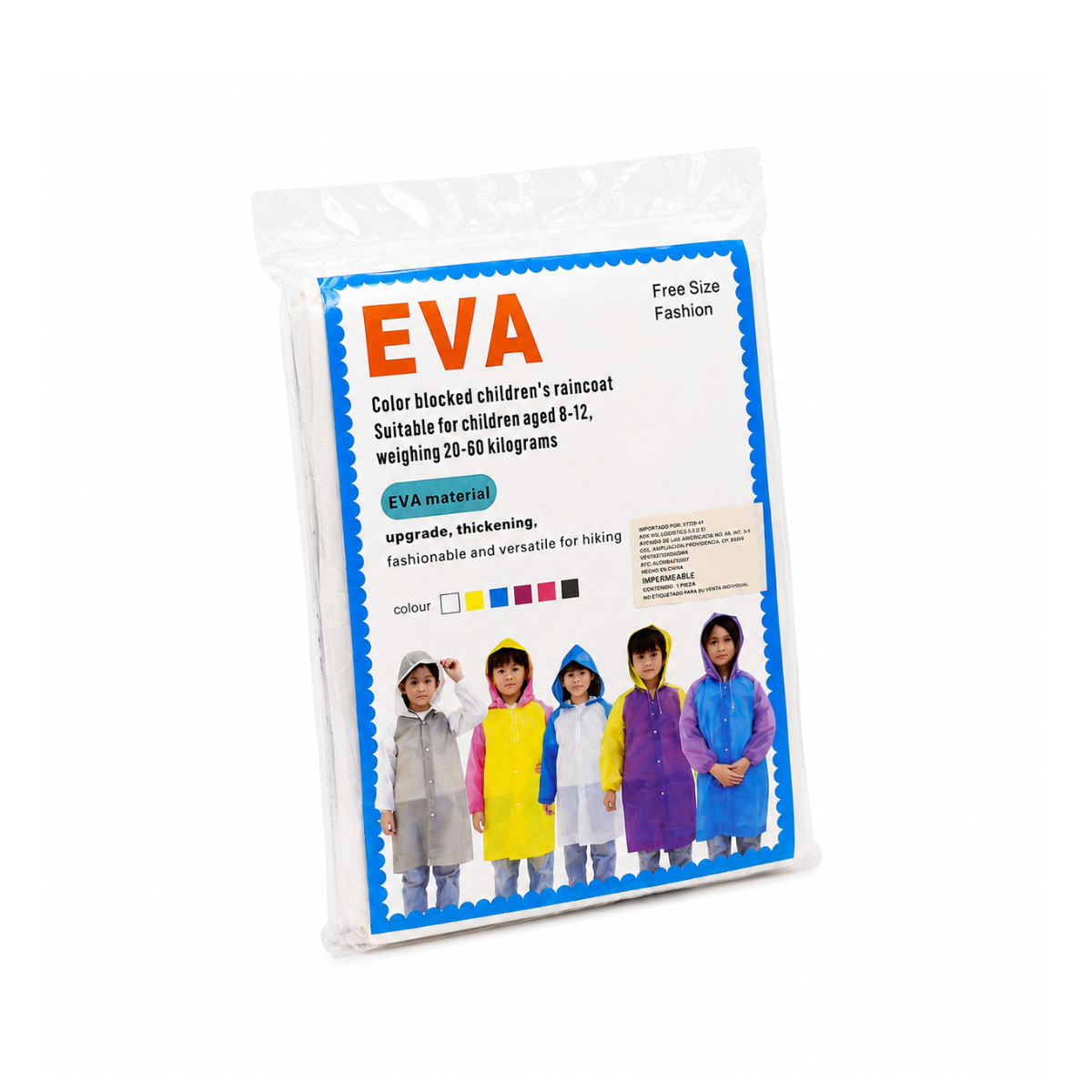 Impermeable Infantil con Capucha Reutilizable