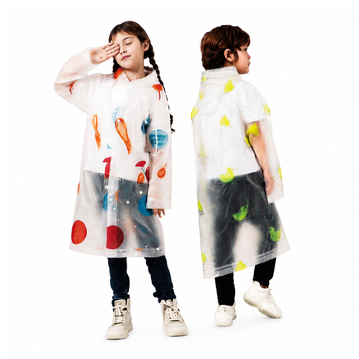 Impermeable Infantil con Capucha Reutilizable