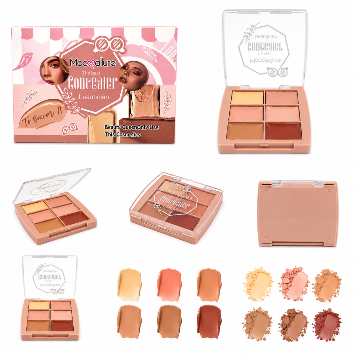 Paleta Correctora Profesional de 6 Tonos