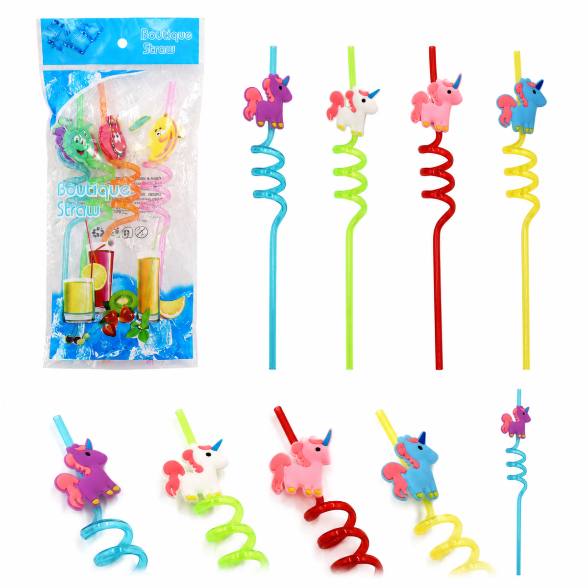 Set de 3 Popotes Reutilizables en Espiral