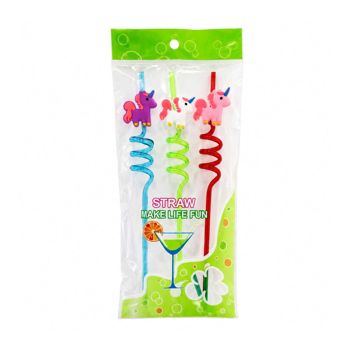 Set de 3 Popotes Reutilizables en Espiral