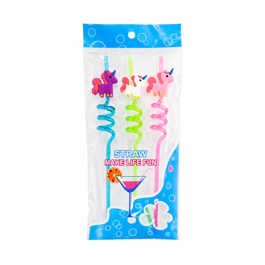 Set de 3 Popotes Reutilizables en Espiral