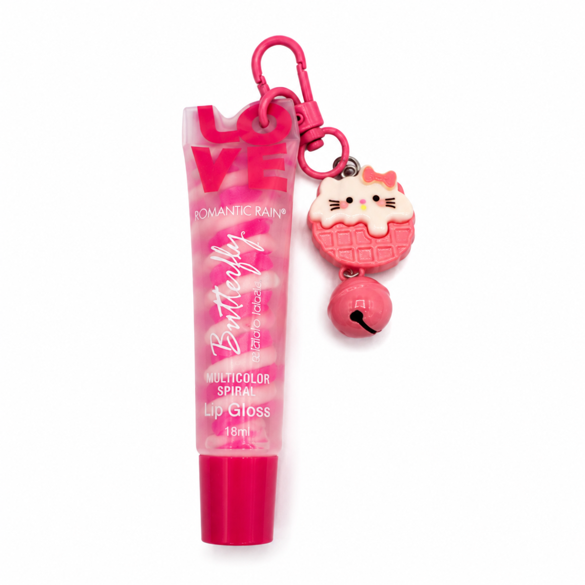 Brillo labial en espiral con llavero Yumarket